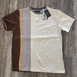 Brown and Cream Striped Shirt